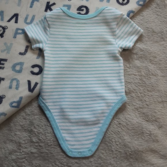 ❄️ 0-3m | René Rofé | Striped Bodysuit/Onesie - Picture 2 of 3